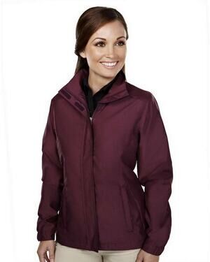 Tri-Mountain 6860 Women’s Jacket M Eggplant Full Zip Hiking Outdoor Travel Coat